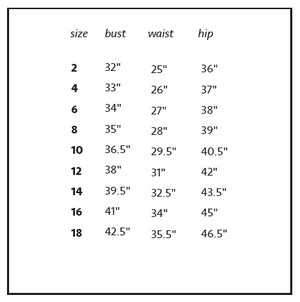Sizing and fitting guide